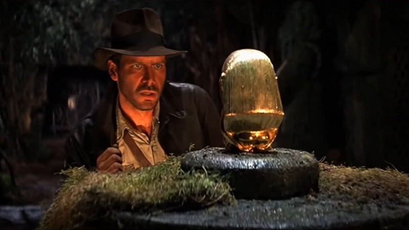 Indiana Jones face à l'idole de fertilité des chachapoyas. Crédit : Lucasfilm