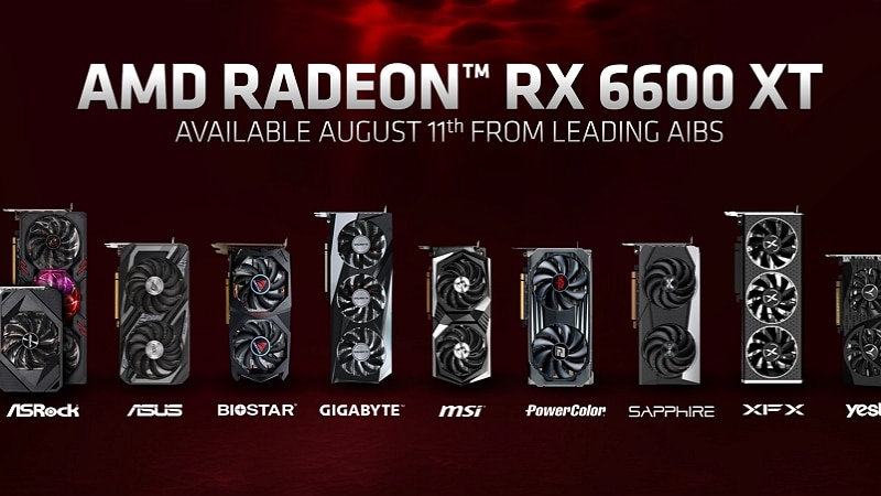 Image 1 : Radeon RX 6600 XT, la carte graphique d'AMD taillée pour les jeux en 1080p