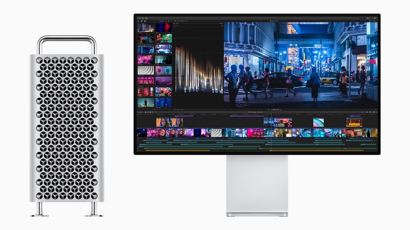 L'écran Apple Pro Display XDR à côté du Mac Pro - Crédit : Apple