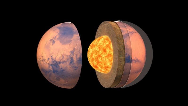 Image 1 : Sur Mars, l'atmosphère aurait disparu à cause d'un manteau trop fin