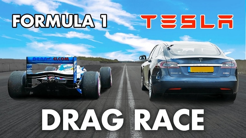 Tesla Model S vs F1 - Driven / YouTube