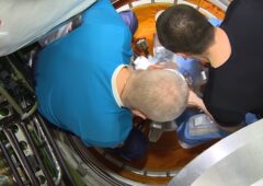 iss cosmonautes visite module russe