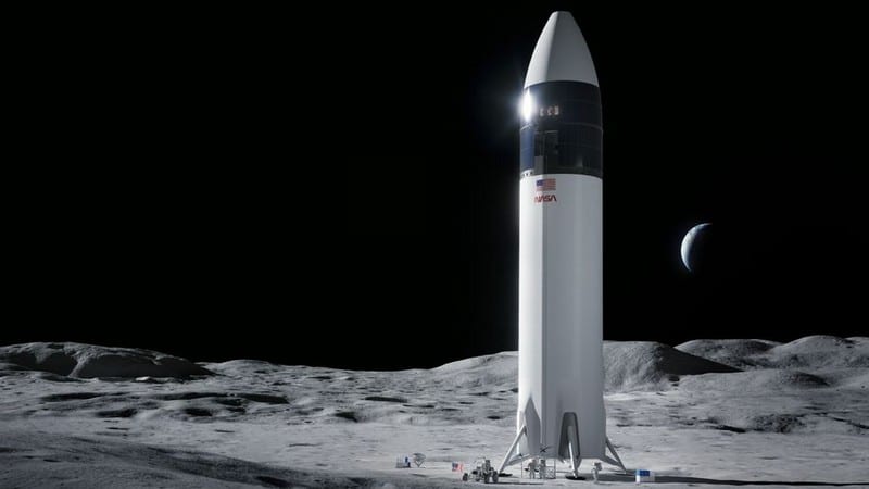 Le vaisseau Starship de SpaceX sera le prochain à amener des astronautes sur la Lune - Crédits : NASA