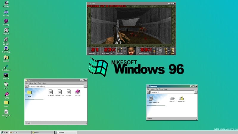 Windows 96 fait tourner DOOM