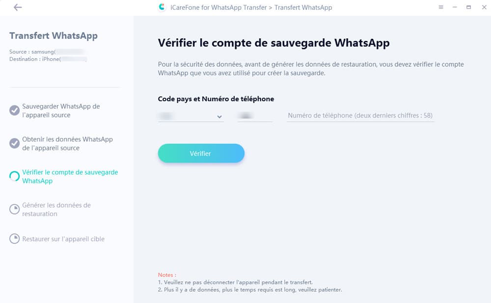 Image 4 : Transférer WhatsApp Android vers iPhone 13, comment faire ?
