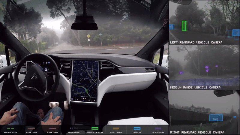 Tesla Model S 2016 conduite autonome autopilot
