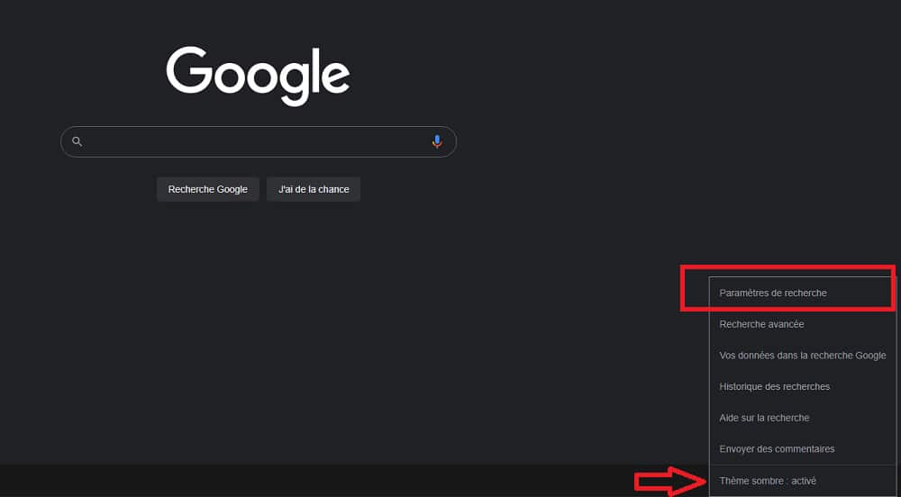 Comment activer le mode sombre sur Google Search ?