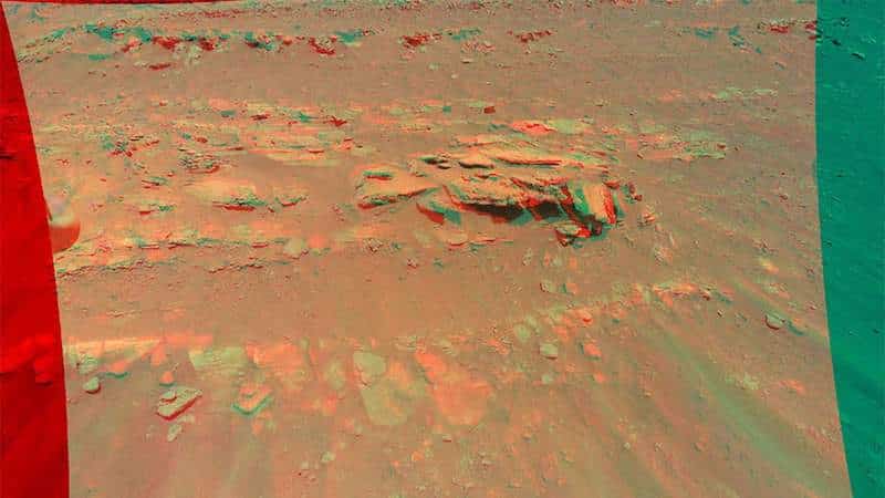 Image 1 : Nasa : voici la première photo 3D de Mars prise par Ingenuity