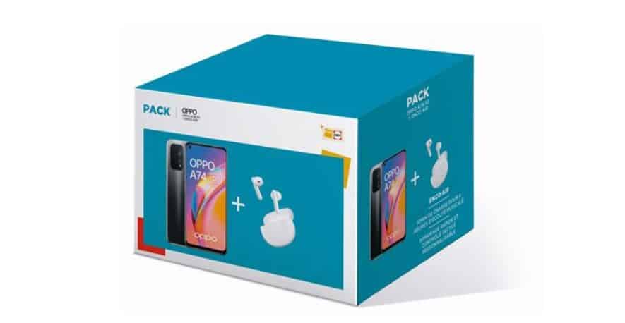 Image 1 : Pack Oppo A74 + écouteurs sans fil est à prix mini