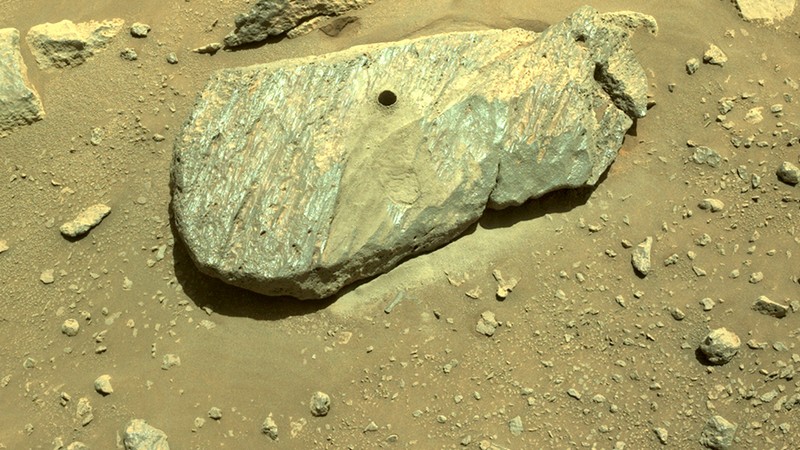 Rochette, le rocher sur lequel Perseverance a prélevé un échantillon - Crédits : NASA
