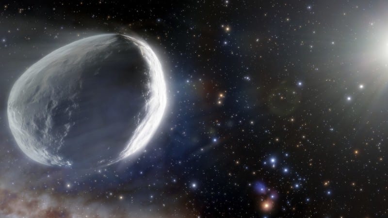Illustration de la comète géante Bernardinelli-Bernstein (Crédits image : NOIRLab/NSF/AURA/J. da Silva)