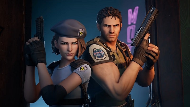 Jill Valentine et Chris Redfield de Resident Evil débarquent dans Fortnite