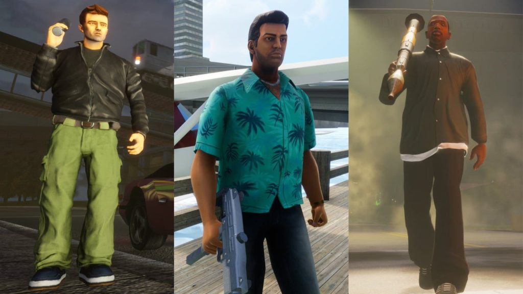 GTA The Trilogy Grand Theft Auto: The Trilogy The Definitive Edition rockstar remaster jeu vidéo jeux vidéo gta vice city gta 3 gta iii gta san andreas 