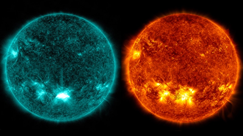 Photos de l’éruption solaire du 28 octobre 2021 - Crédits : NASA