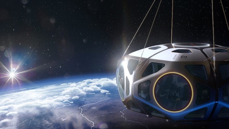 Image d’artiste du voyage en ballon stratosphérique. (Source : World View/Gizmodo)