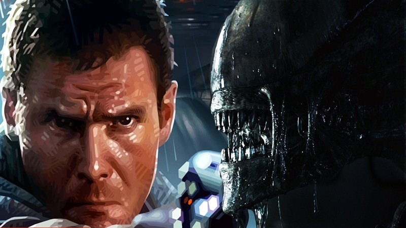 Les séries Blade Runner et Alien en sont au même point d'avancée ( Montage) - Crédits :  20th Century Fox et Warner Bros