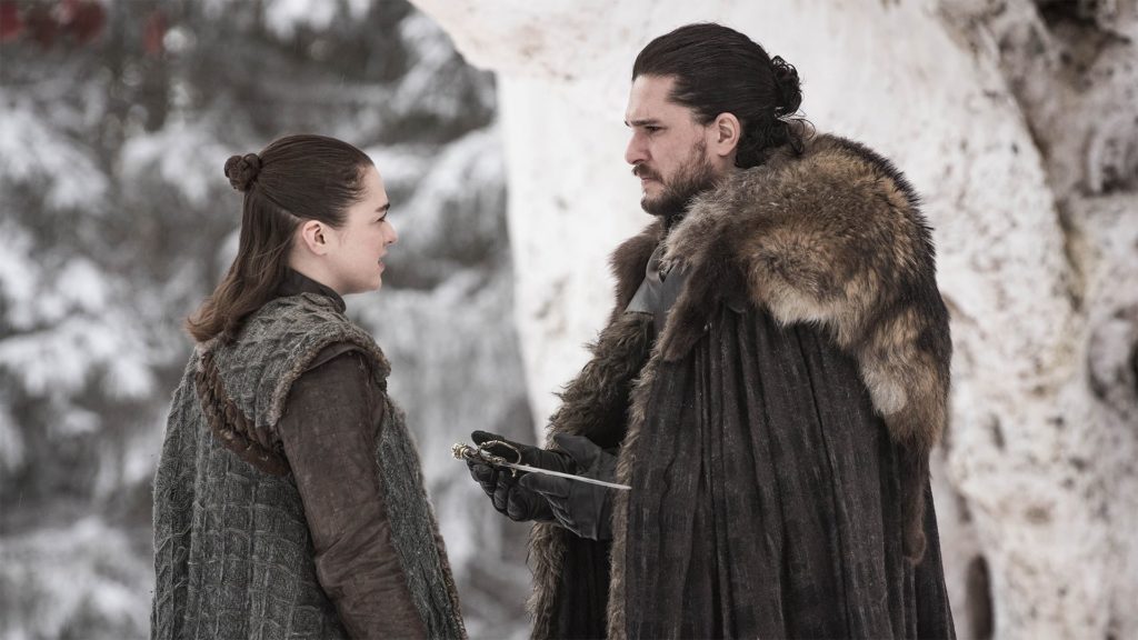 Image 1 : Game of Thrones prévoyait une relation incestueuse entre Jon Snow et Arya Stark