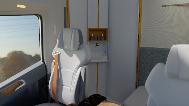 Une mini salle de bain dans la cabine - Crédits : Geely 