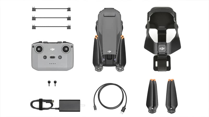 Le set standart du DJI Mavic 3 - Crédits : DJI