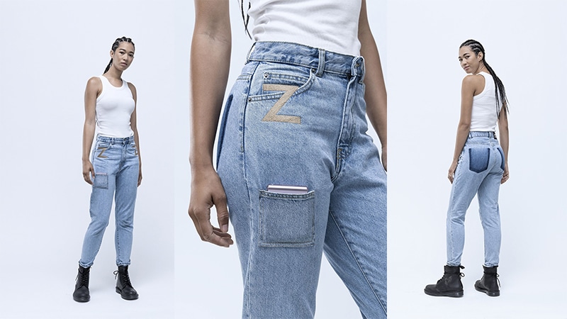 Le Z Flip Pocket Denim