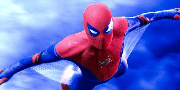 spider man tom holland blue red suit