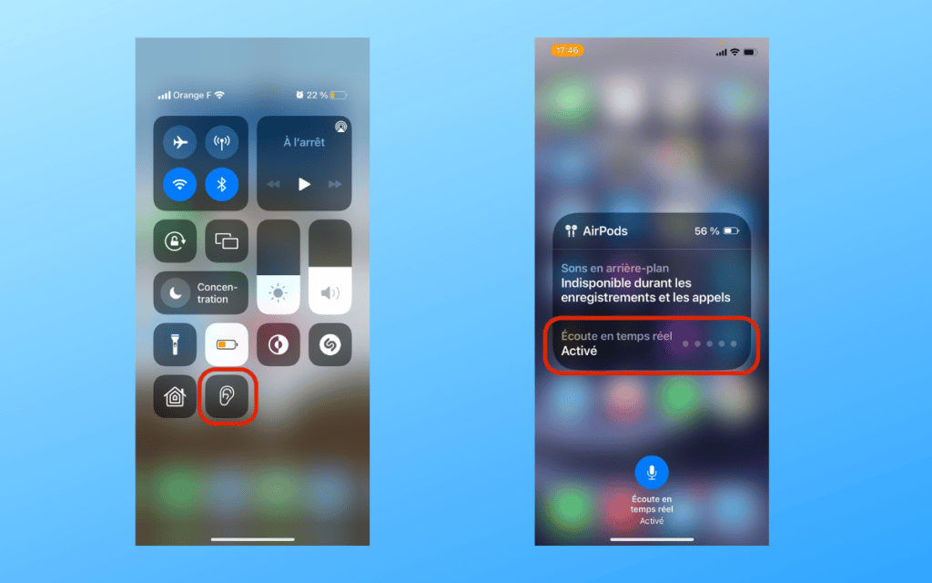 Écoute temps réel iPhone