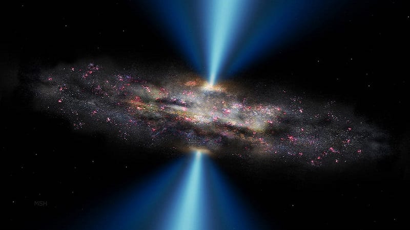 Illustration d'un trou noir supermassif découvert par Hubble