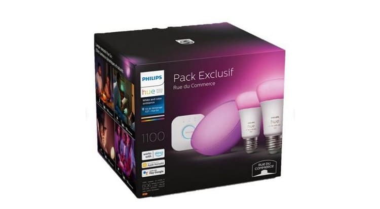 Image 1 : Le pack Philips Hue avec 3 ampoules est en promo et passe à 130 €