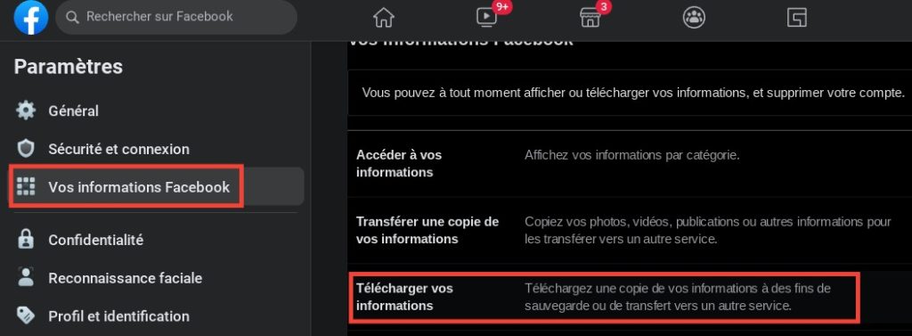 Image 2 : Récupérer ses messages effacés sur Facebook Messenger