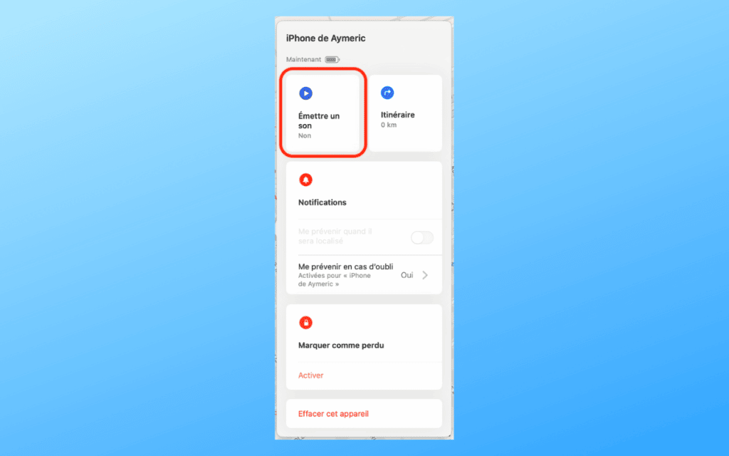 Retrouver iPhone perdu