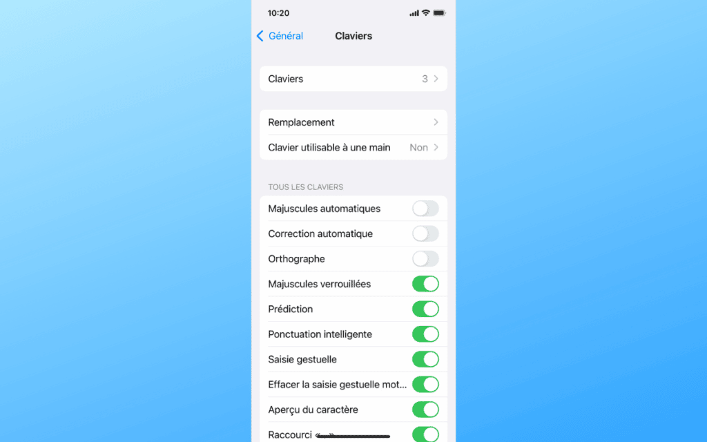 Comment désactiver le correcteur d'orthographe sur iPhone