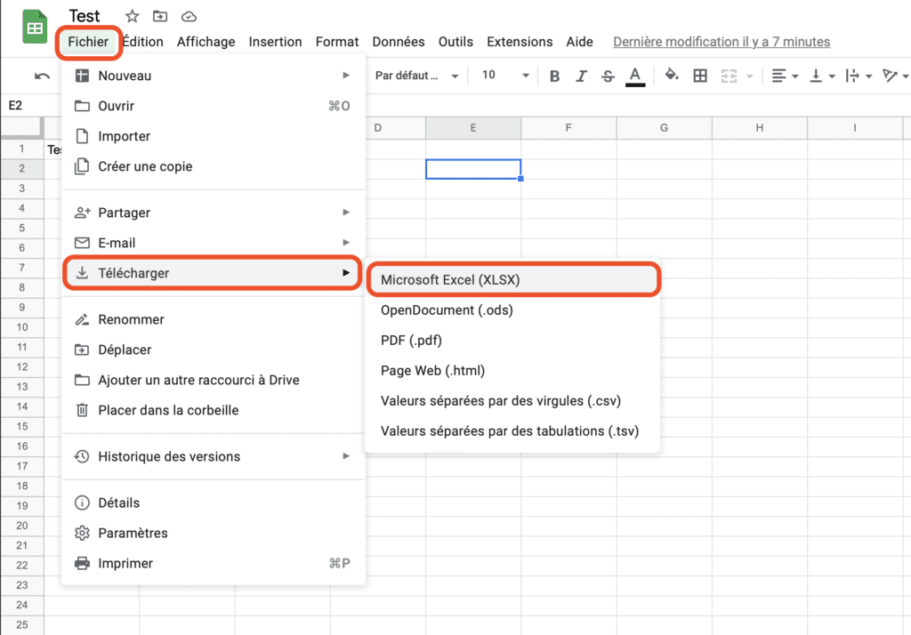 Image 3 : Comment convertir un fichier Excel en Google Sheets ?
