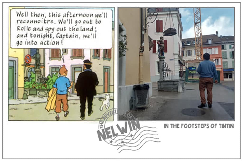 Image 13 : Il se photographie aux quatre coins du globe dans les pas de Tintin