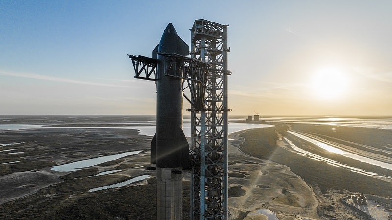 Un prototype de Starship à Boca Chica au Texas