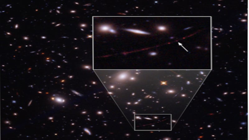 WHL0137-L, rebaptisée Earendel : l'étoile la plus ancienne jamais observée - Crédits : NASA/ESA
