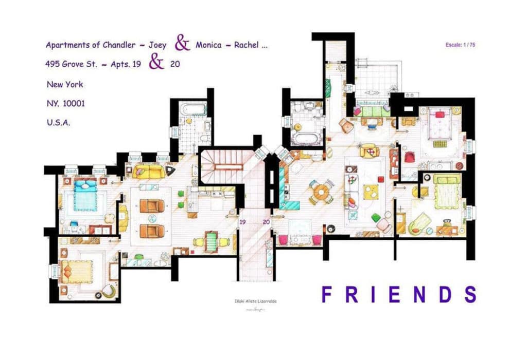 Image 2 : Les Simpson, Friends, Big Bang Theory... les plans des logements de vos séries fétiches