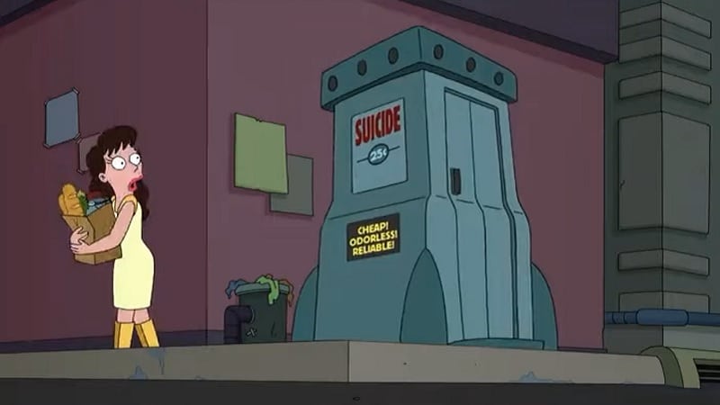 La cabine à suicide de Futurama