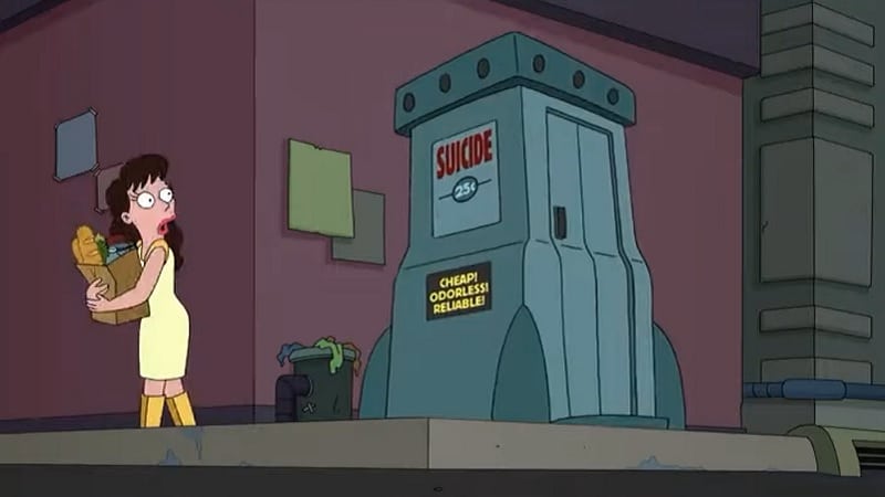 futurama cabine a suicide