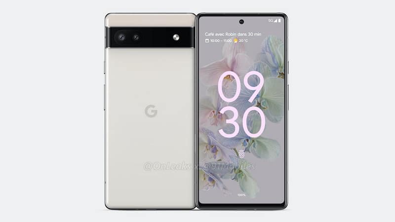 Rendu du Google Pixel 6a