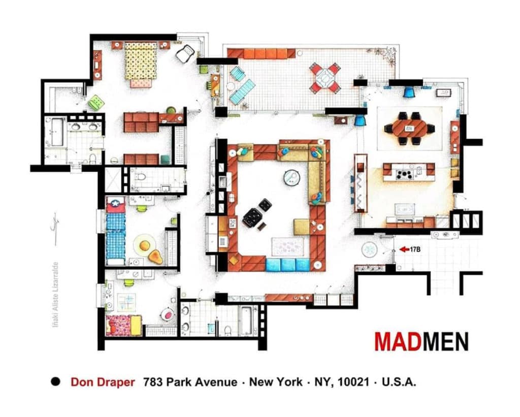 Image 16 : Les Simpson, Friends, Big Bang Theory... les plans des logements de vos séries fétiches