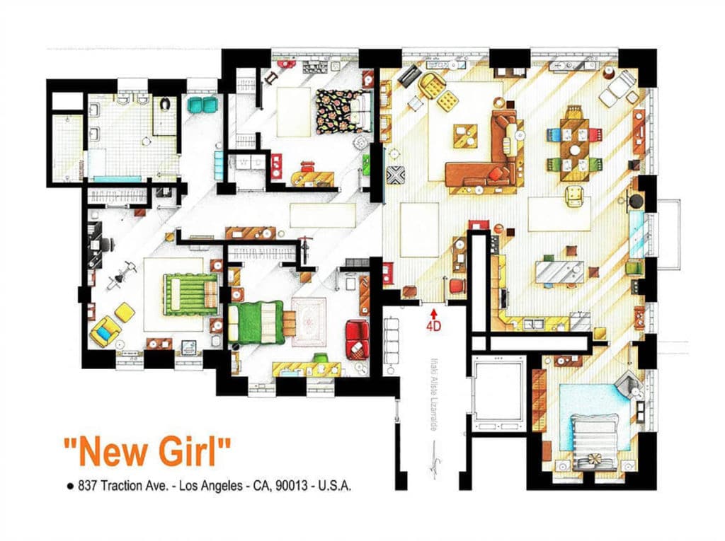 Image 10 : Les Simpson, Friends, Big Bang Theory... les plans des logements de vos séries fétiches