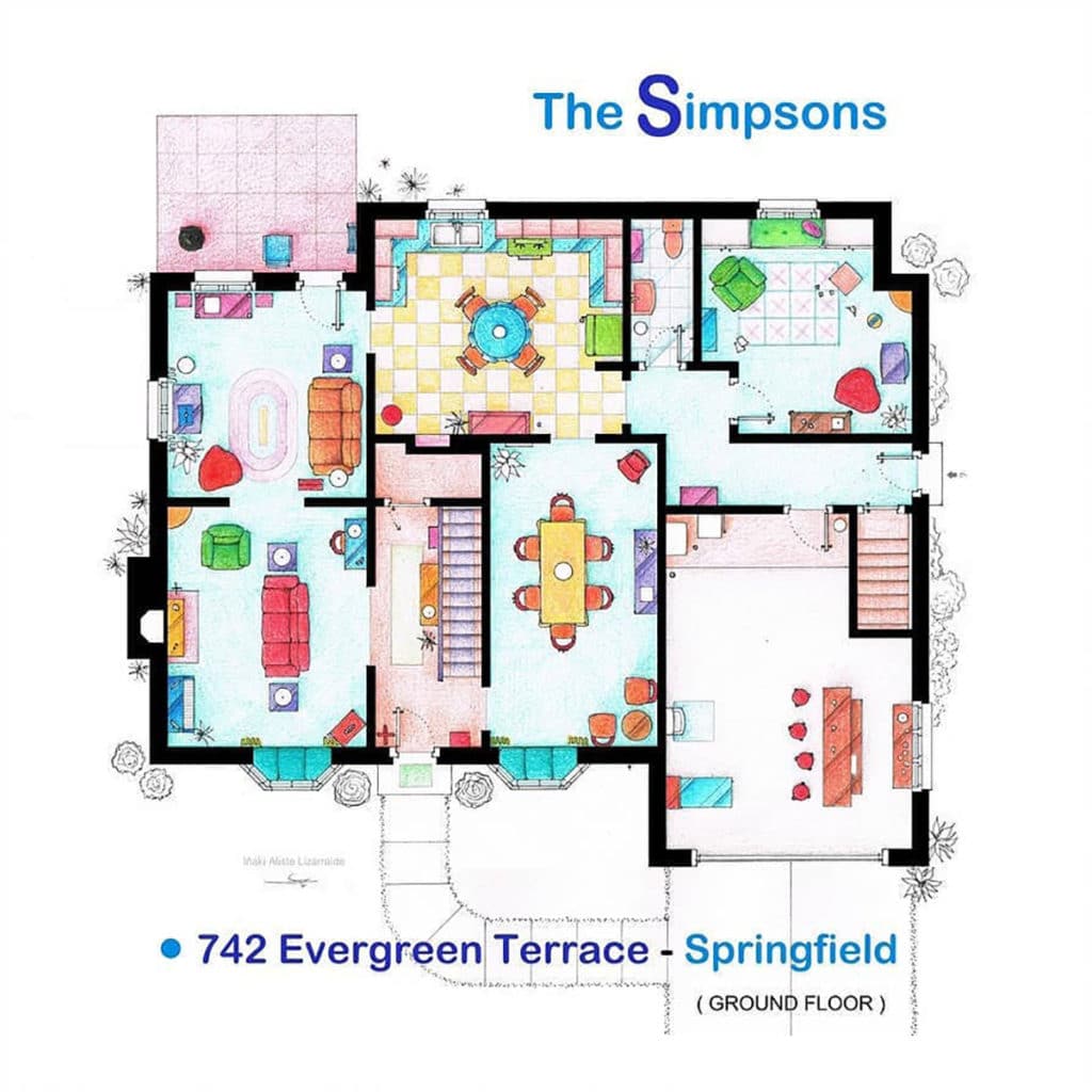 Image 5 : Les Simpson, Friends, Big Bang Theory... les plans des logements de vos séries fétiches
