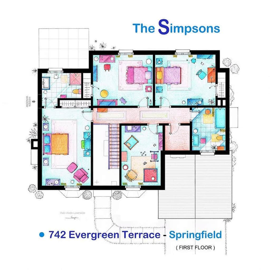 Image 6 : Les Simpson, Friends, Big Bang Theory... les plans des logements de vos séries fétiches