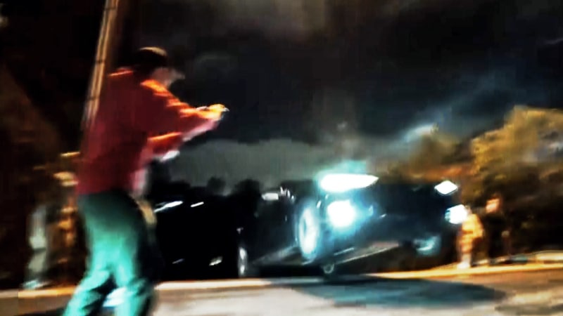 Capture d'ecran du saut de Tesla à LA - Crédits : YouTube