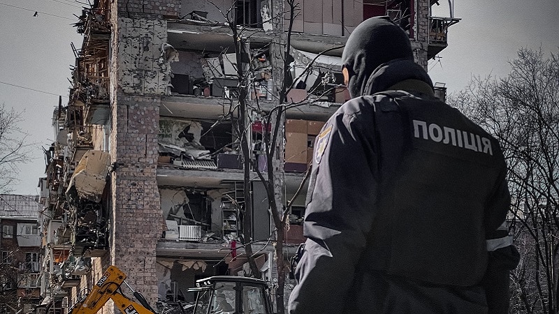 Bombardements à Kiev