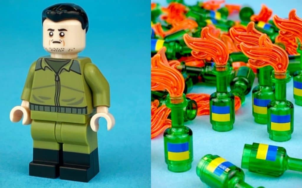 Image 1 : LEGO Zelensky et cocktails molotov : plus de 130 000€ récoltés pour l'Ukraine