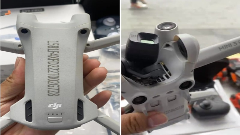 Capture d’écran de la vidéo leak dévoilant le DJI Mini 3 Pro - Crédits : Twitter/@DealsDrone