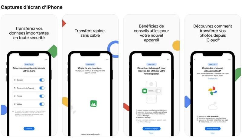 La nouvelle application de Google "Passer à Android"