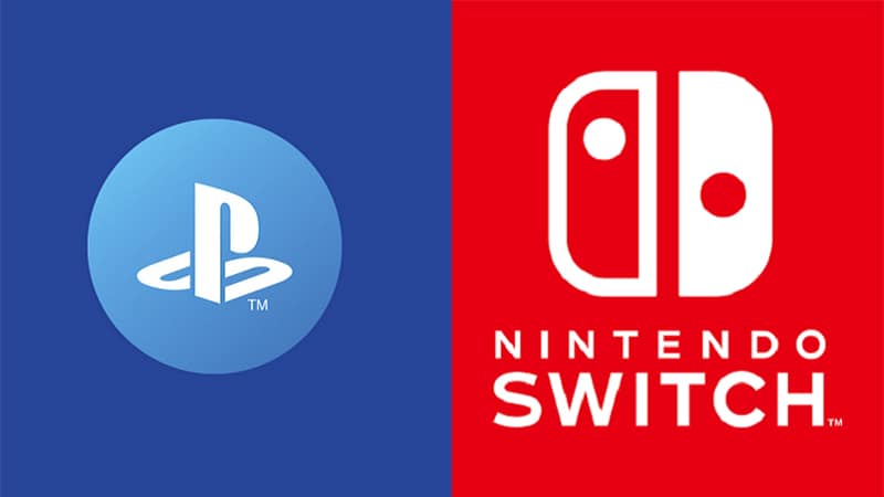 Logos Sony PlayStation et Nintendo Switch