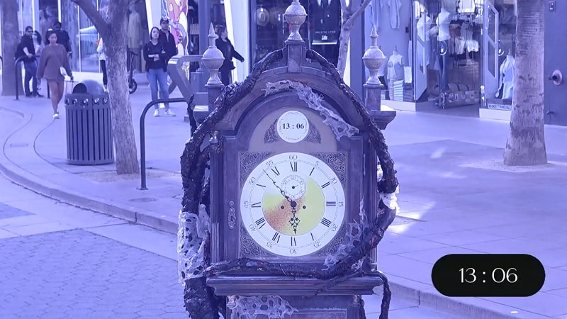 L'horloge de Stranger Things à Santa Monica, Los Angeles